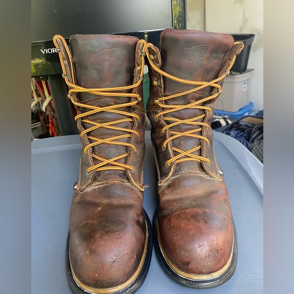 Red Wing Boots Mens Dynaforce Brown Leather Boots Safety Toe 4200 Size 11.5 B - Picture 5 of 11